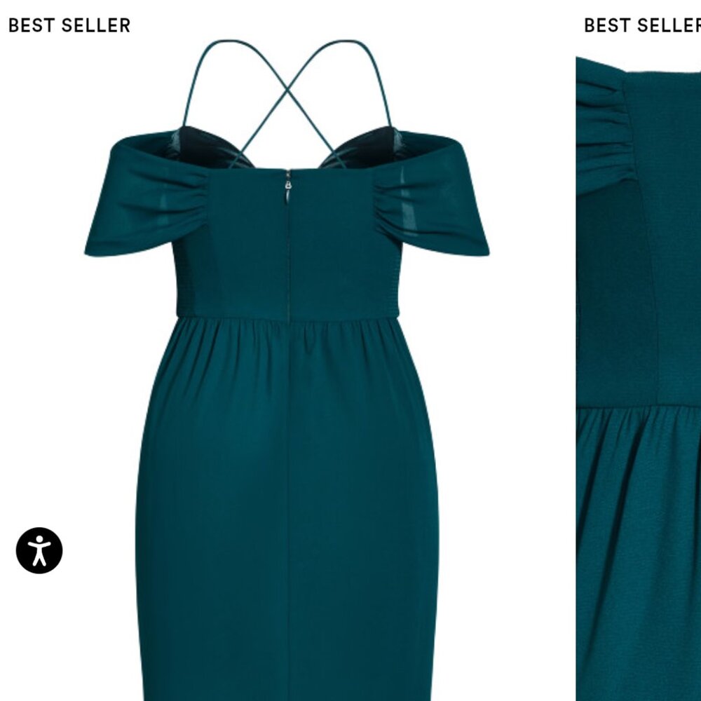 City Chic Entwine Maxi Dress - Emerald 18 NWT - Picture 4 of 8